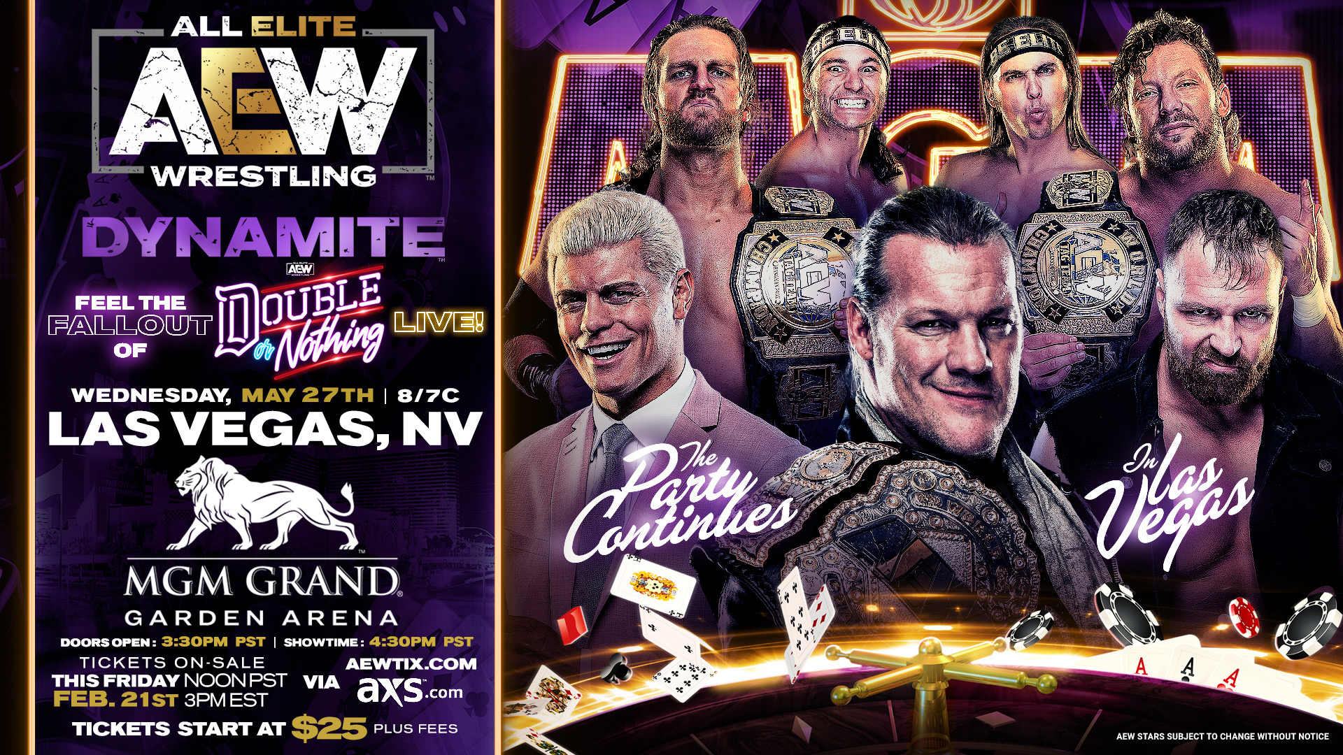 AEW Announces Dynamite from Vegas Minutes to Bell Time